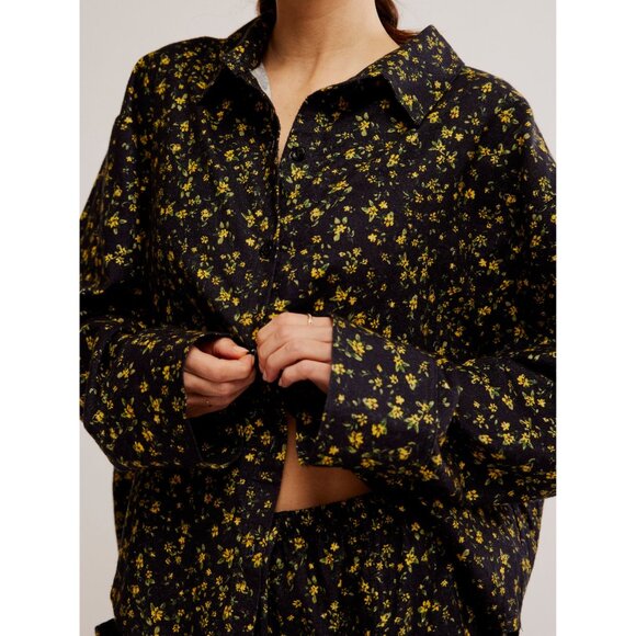 Free People Black Floral Pajama Set - Picture 6 of 8
